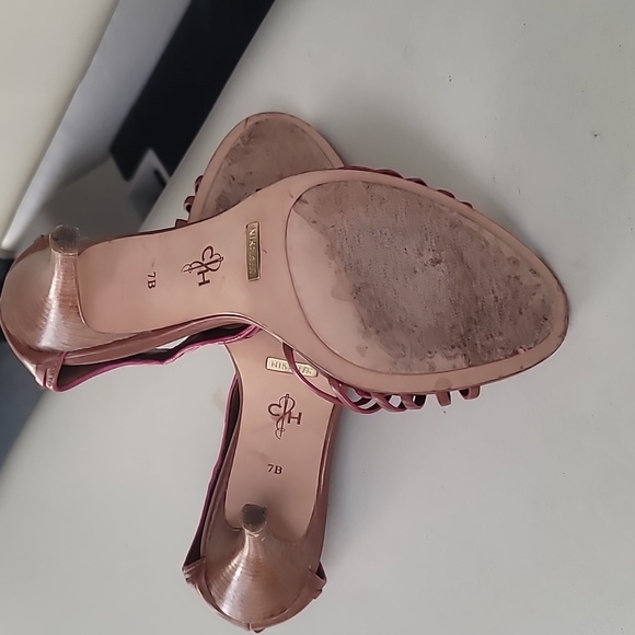 Cole Haan Womens Shoes 7B Brown Nike Air Strappy Sandals Heels Leather Career - Picture 7 of 8